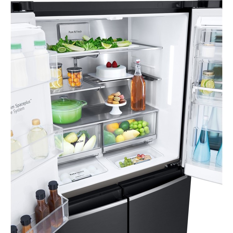 LG 638 Litre Four Door American Fridge Freezer - Matte Black