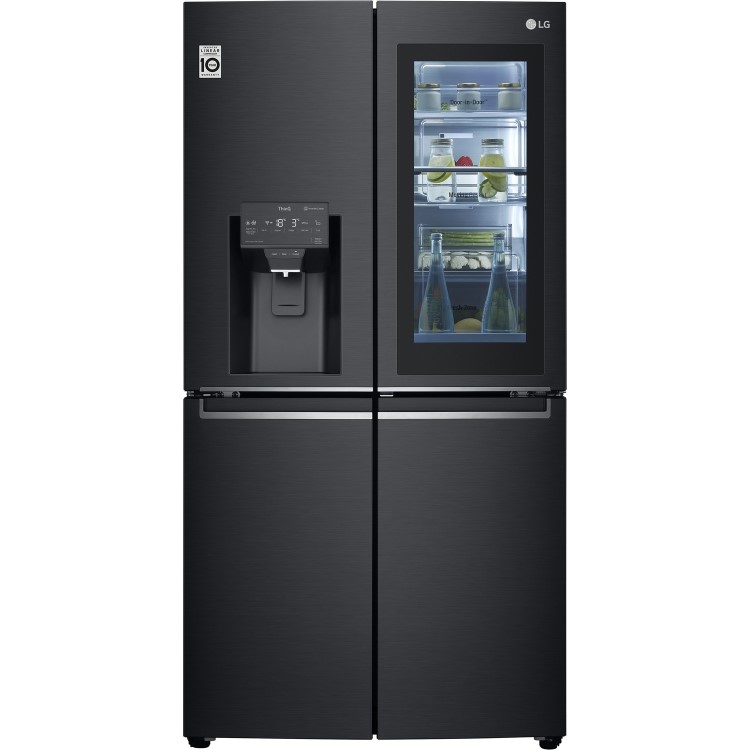 LG 638 Litre Four Door American Fridge Freezer - Matte Black