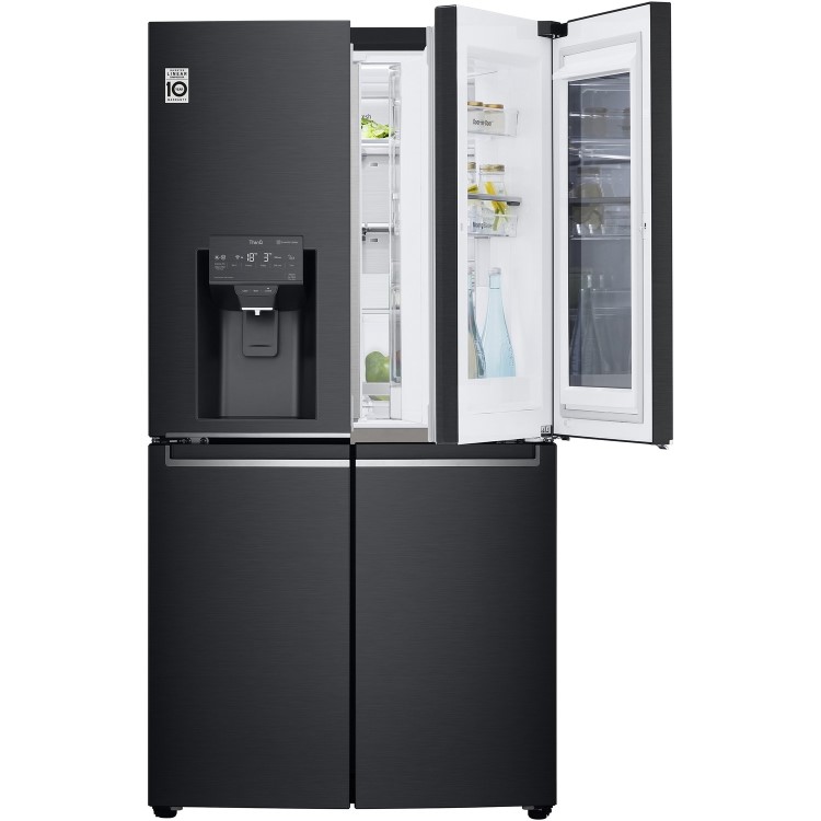 LG 638 Litre Four Door American Fridge Freezer - Matte Black