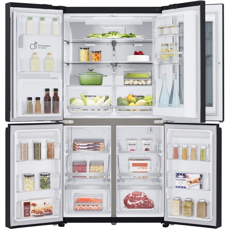 LG 638 Litre Four Door American Fridge Freezer - Matte Black