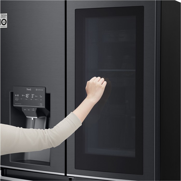 LG 638 Litre Four Door American Fridge Freezer - Matte Black