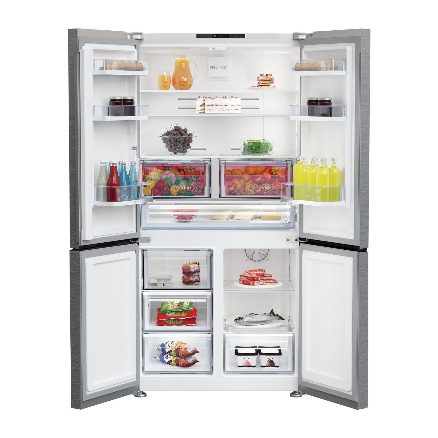 Beko 572 Litre 70/30 Freestanding American Fridge Freezer - Stainless ...