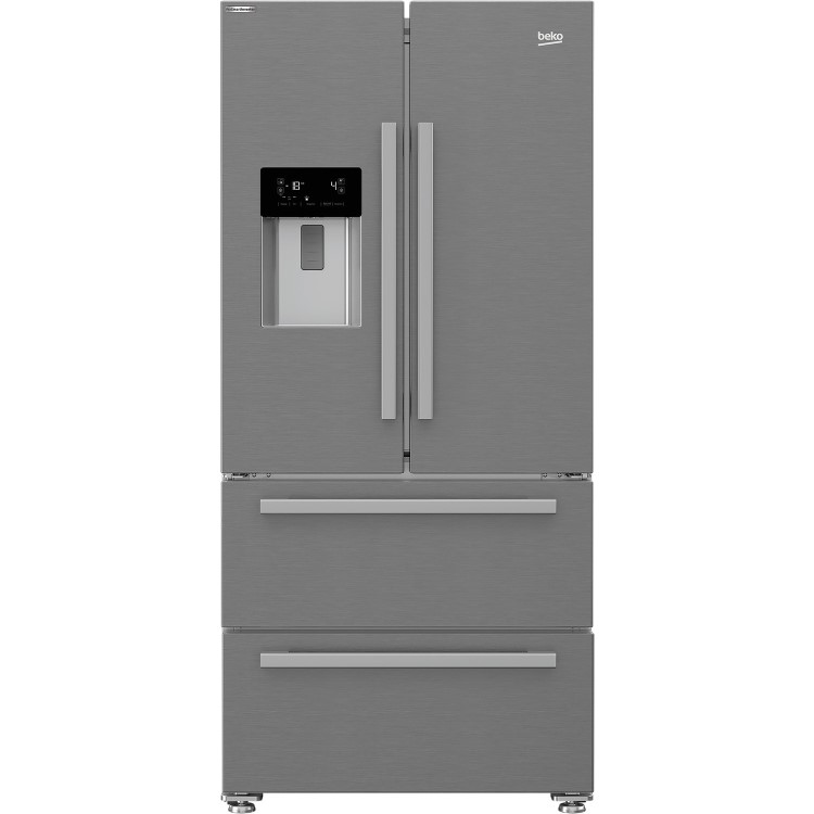 Beko HarvestFresh 539 Litre American Fridge Freezer - Stainless Steel