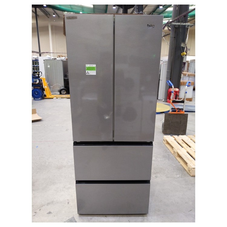 Refurbished Beko HarvestFresh GNE490IR3VPS 468 Litre Freestanding Frost free American Fridge Freezer