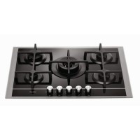 Whirlpool GOF7523/NS Fusion 73cm Five Burner Gas-On-Glass Hob - Black