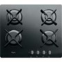 Whirlpool GOR6414NB Gas-On-Glass 4 Burner Hob - Black