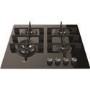 Whirlpool GOW6423NB 59cm Four Burner Gas-on-glass Hob - Black Glass