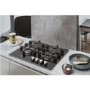 Whirlpool GOW6423NB 59cm Four Burner Gas-on-glass Hob - Black Glass