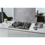 Whirlpool GOW6423NB 59cm Four Burner Gas-on-glass Hob - Black Glass