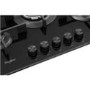 Whirlpool GOW7553NB W Collection 73cm Wide Five Burner Gas-on-glass Hob - Black Glass With Cast Iron Pan Stands