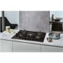 Whirlpool GOW7553NB W Collection 73cm Wide Five Burner Gas-on-glass Hob - Black Glass With Cast Iron Pan Stands