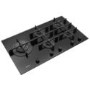 Whirlpool GOW9553NB W Collection 86cm Wide Five Burner Gas-on-glass Hob - Black Glass With Cast Iron Pan Stands