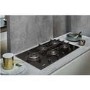 Whirlpool GOW9553NB W Collection 86cm Wide Five Burner Gas-on-glass Hob - Black Glass With Cast Iron Pan Stands