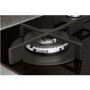 Whirlpool GOW9553NB W Collection 86cm Wide Five Burner Gas-on-glass Hob - Black Glass With Cast Iron Pan Stands