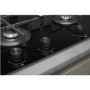 Whirlpool GOW9553NB W Collection 86cm Wide Five Burner Gas-on-glass Hob - Black Glass With Cast Iron Pan Stands