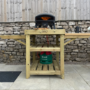 Refurbished Gino Dacampo GP031315 Extendable Wooden Pizza Oven Table