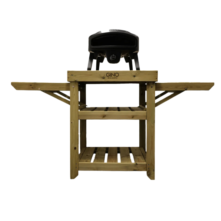 Refurbished Gino Dacampo GP031315 Extendable Wooden Pizza Oven Table