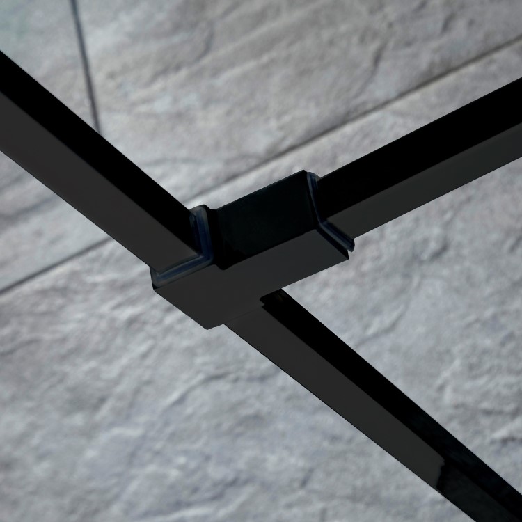 Black 900 Grid Wet Room Shower Screen-Nova