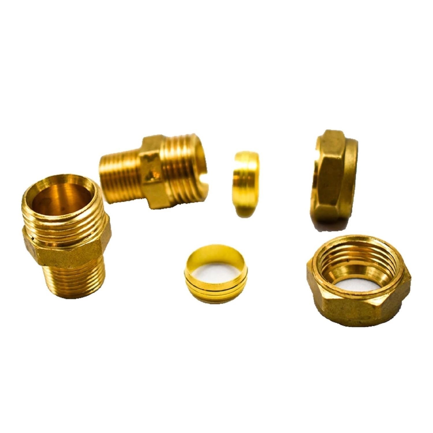 15 Copression By 3/8" BSP Ale Iron Thread European Flexible Tap Adapters (Pair