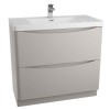 Grey Free Standing Bathroom Vanity Unit &amp; Basin - W900 x H850mm - Oakland