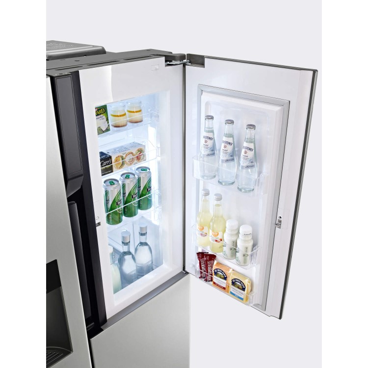 LG GS9366AEAV American Style Fridge Freezer With Smart Eco Door Brushed Steel