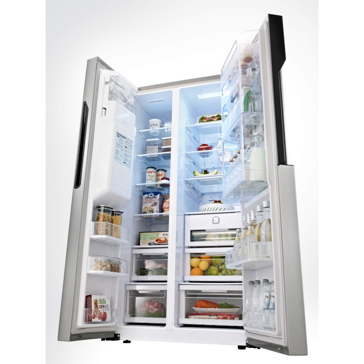 LG GS9366AEAV American Style Fridge Freezer With Smart Eco Door Brushed Steel
