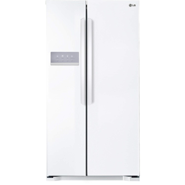 GRADE A1 - As new but box opened - LG GSB325SWQV Basic American Fridge Freezer - Super White