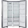 GRADE A3 - Heavy cosmetic damage - LG GSB760PZXV Side-by-side American Fridge Freezer Shiny Steel