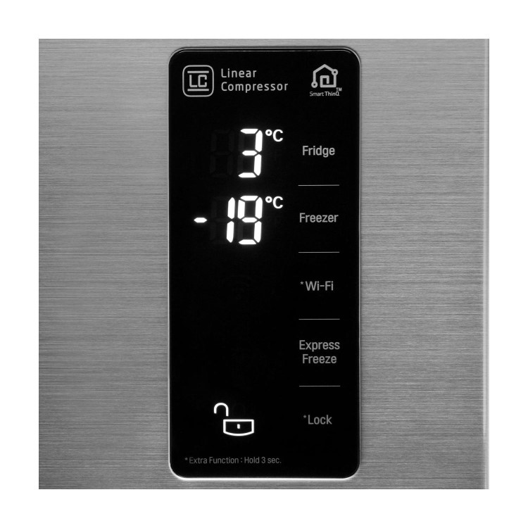 LG 601 Litre American Fridge Freezer - Stainless steel