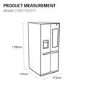 Refurbished LG GSBV70DSTF Freestanding 655 Litre American Fridge Freezer Graphite 