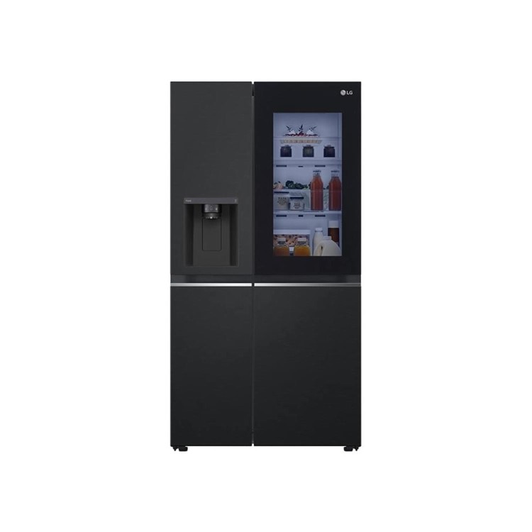 LG InstaView 635 Litre Side-by-Side American Fridge Freezer - Black
