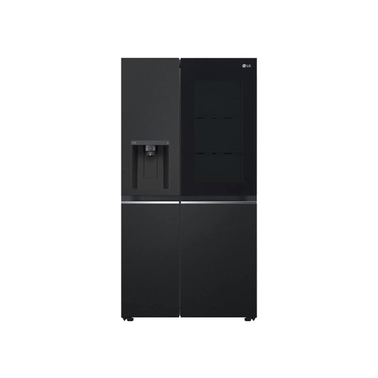 LG InstaView 635 Litre Side-by-Side American Fridge Freezer - Black