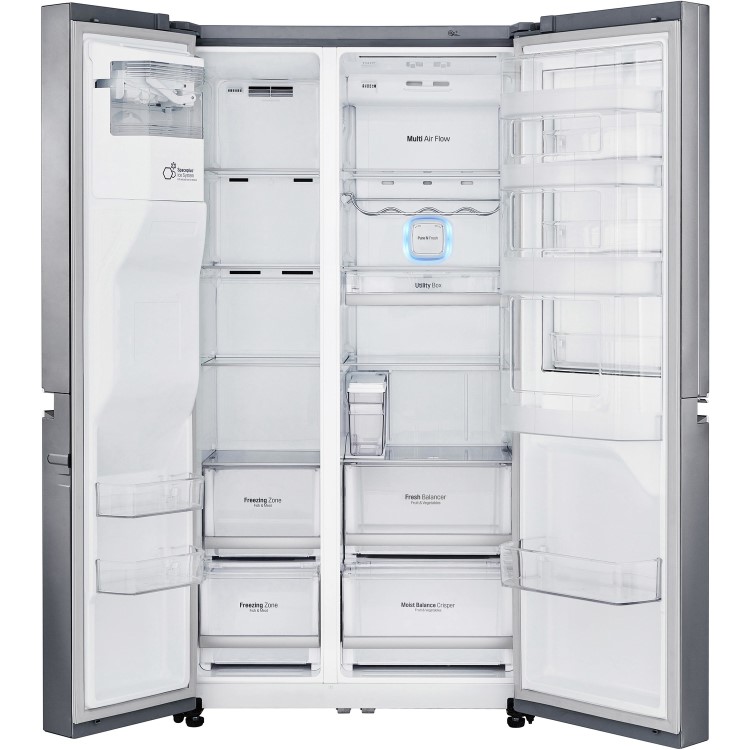 LG GSJ961PZVV Door-in-Door Wifi Connected American Style Fridge Freezer - Shiny Steel
