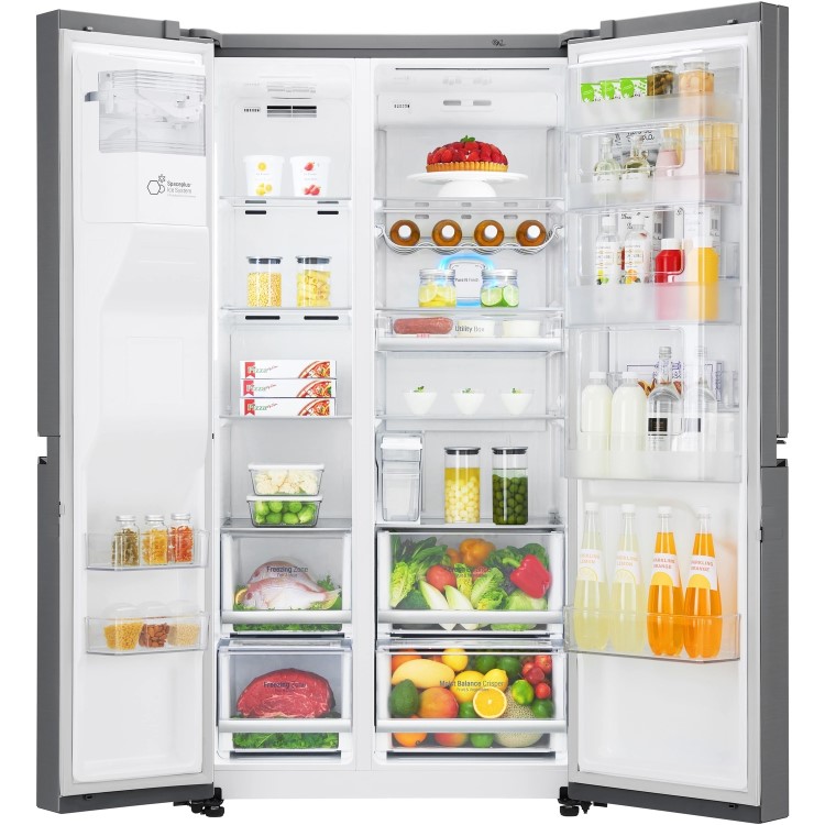 LG GSJ961PZVV Door-in-Door Wifi Connected American Style Fridge Freezer - Shiny Steel