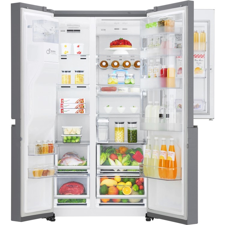 LG GSJ961PZVV Door-in-Door Wifi Connected American Style Fridge Freezer - Shiny Steel