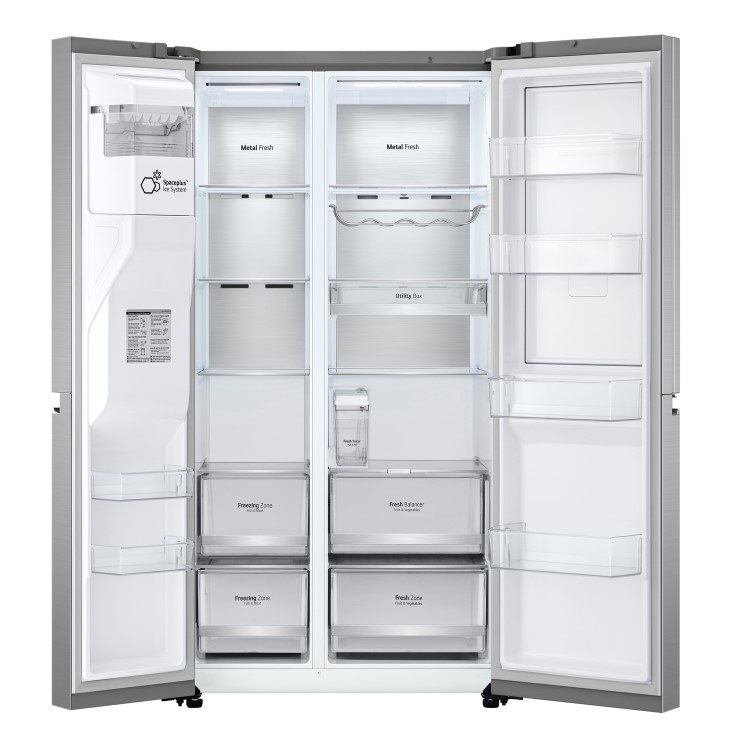 LG 635 Litre Four Door American Fridge Freezer - Steel