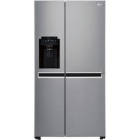 LG GSL461ICEZ Frost Free Side-by-side American Fridge Freezer With Non-plumbed Ice and Water Dispenser - Platinum Steel