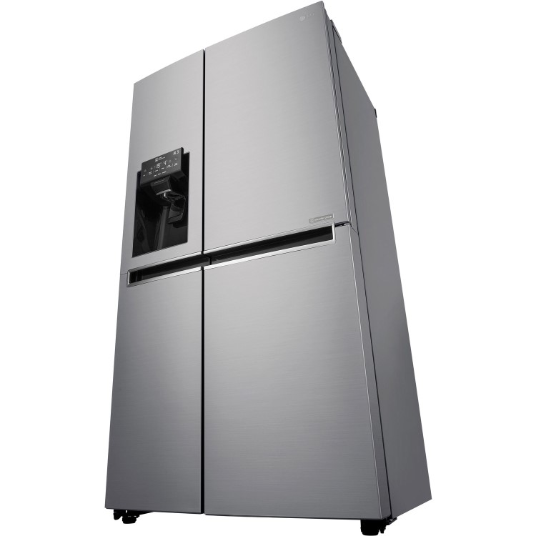 LG GSL461ICEZ Frost Free Side-by-side American Fridge Freezer With Non-plumbed Ice and Water Dispenser - Platinum Steel