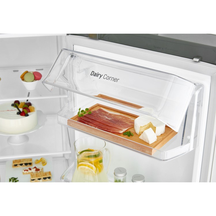 LG GSL461ICEZ Frost Free Side-by-side American Fridge Freezer With Non-plumbed Ice and Water Dispenser - Platinum Steel