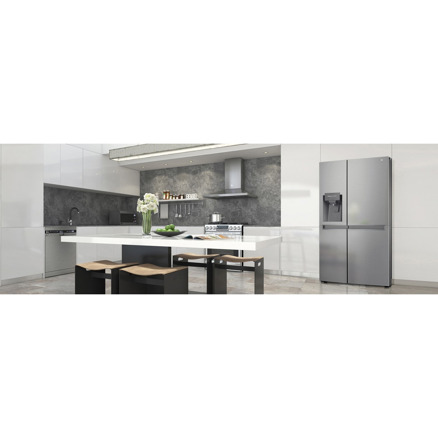 Lg gsl480pzxv american shop fridge freezer