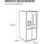LG Four Door American Fridge Freezer With Ice And Water Dispenser -Shiny Steel Doors