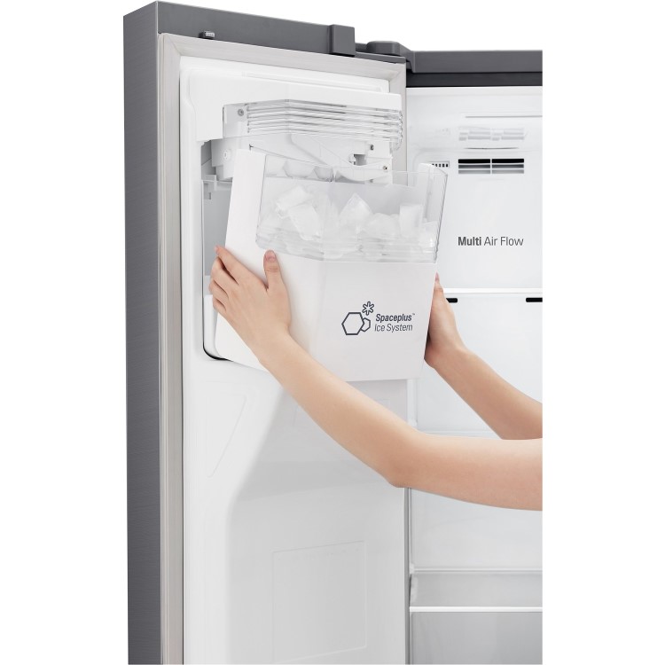 LG Four Door American Fridge Freezer With Ice And Water Dispenser -Shiny Steel Doors
