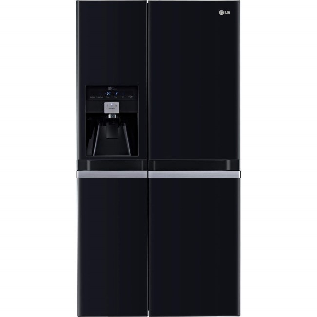 LG GSL545WBYV American Fridge Freezer With Non-plumbed Ice And Water Dispenser - Black