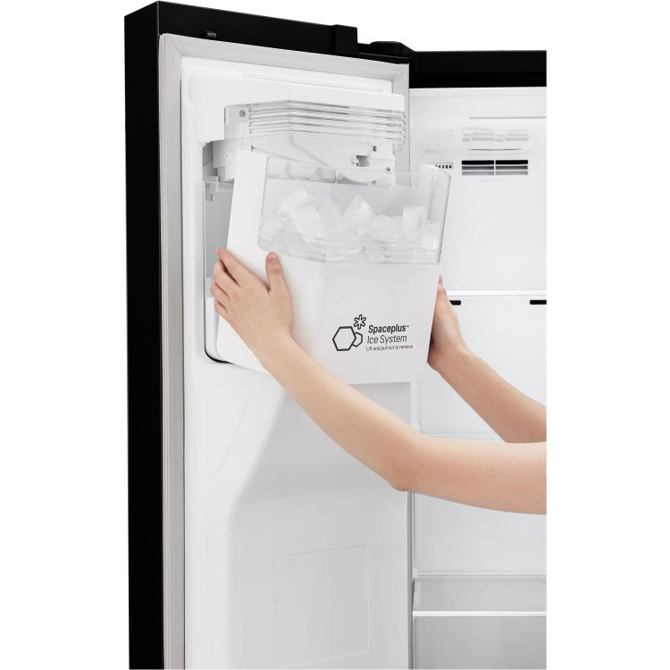 LG GSL760MCXV American Style Fridge Freezer With Plumbed Ice & Water - Matte Black