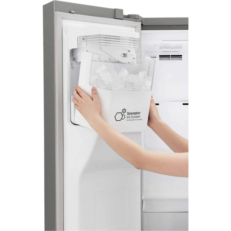 GRADE A3 - LG GSL760PZXV 601 Litre American Style Fridge Freezer Frost Free 2 Door 91cm Wide - Silver