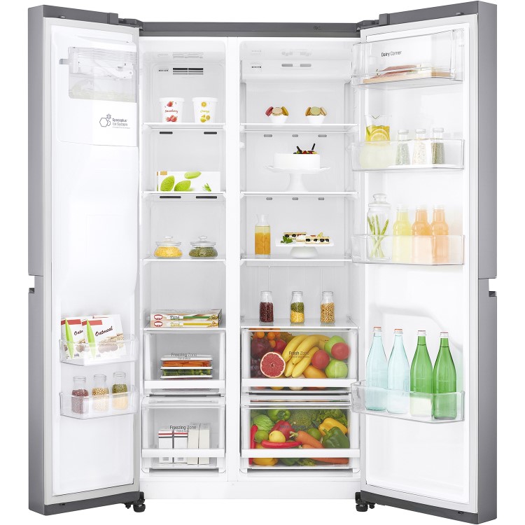 LG 625 Litre American Fridge Freezer - Stainless steel