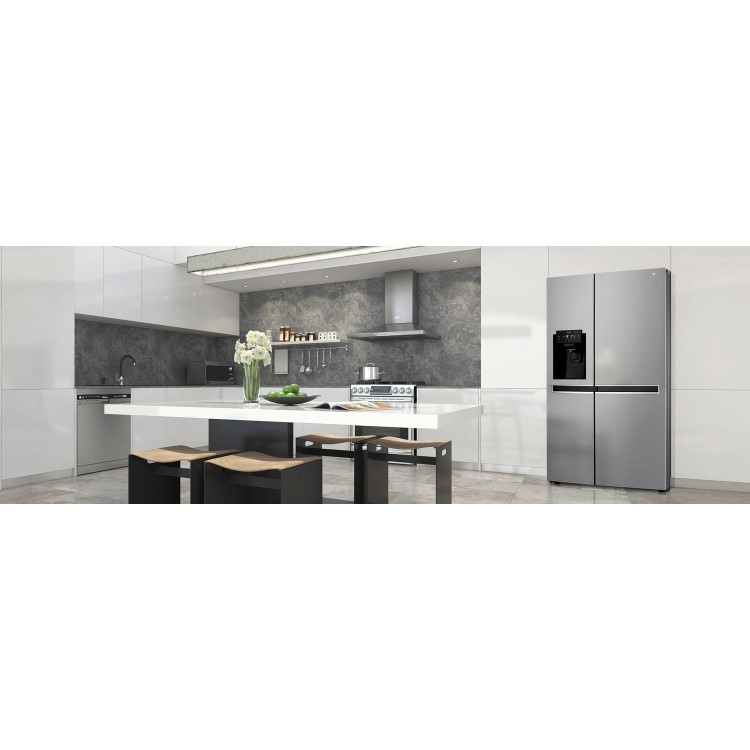 LG 625 Litre American Fridge Freezer - Stainless steel