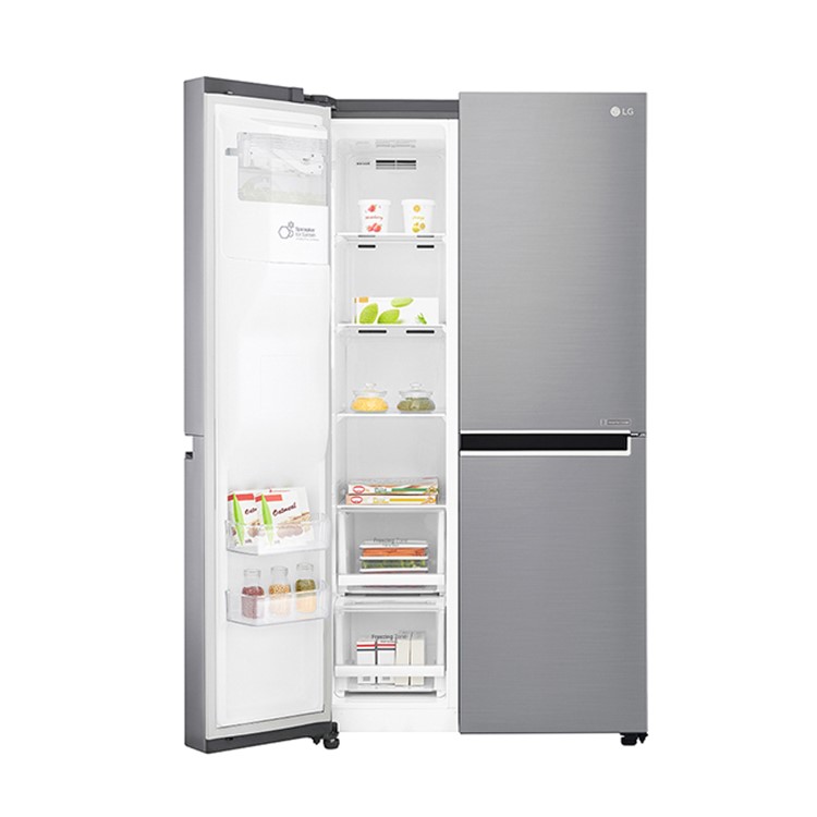 GRADE A2 - LG GSL760PZXV Frost Free Side-by-side American Fridge Freezer - Shiny Steel