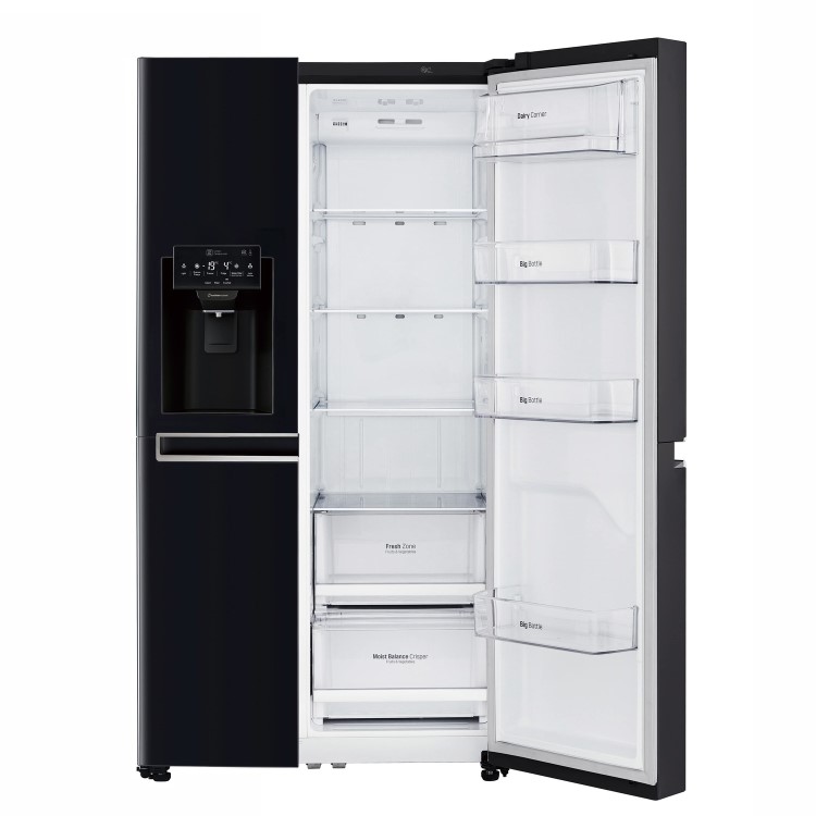 LG GSL760WBXV 601L Side-by-side American Fridge Freezer With Plumbed Ice & Water Dispenser - Black