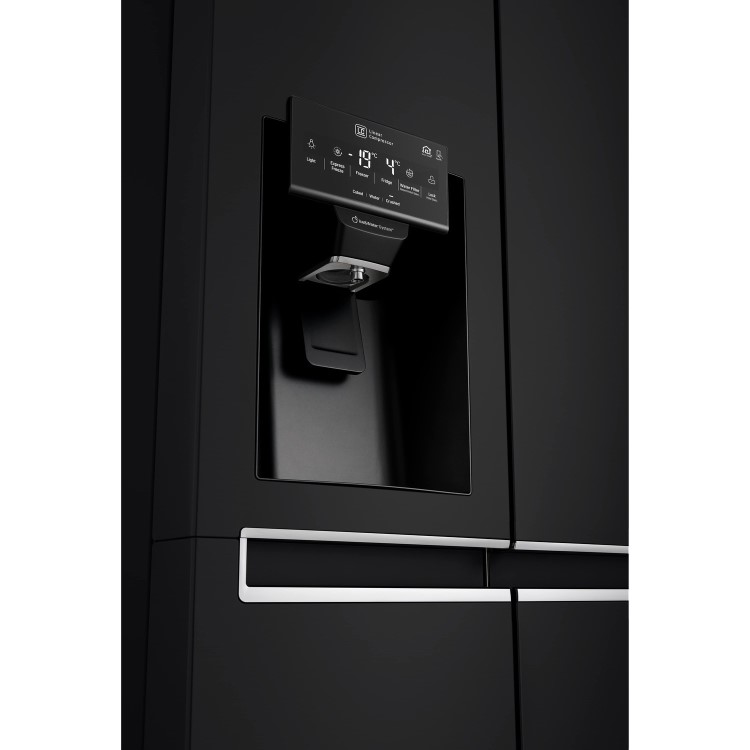 LG GSL760WBXV 601L Side-by-side American Fridge Freezer With Plumbed Ice & Water Dispenser - Black